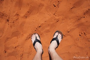 australien roter wuestensand flipflops